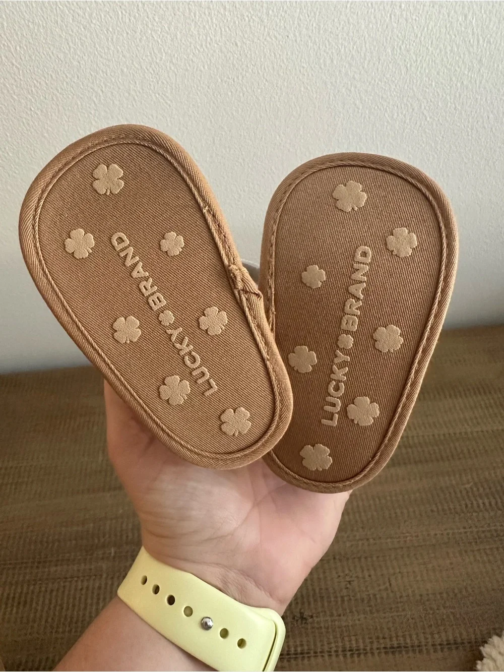 Lucky Brand White Baby Crib Shoes